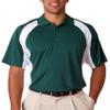 Adult Cool & Dry Sport Performance Colorblock Interlock Polo M CHARCOAL/ NAVY view 3