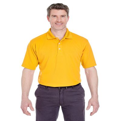 UltraClub Mens Cool & Dry Stain-Release Performance Polo (8445) Gold 6XL