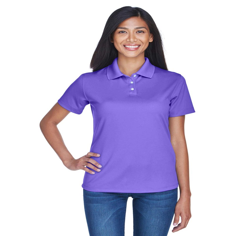 UltraClub Ladies' Cool & Dry Stain-Release Performance Polo 3XL PURPLE