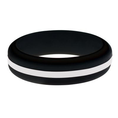 FLEX Ring - Womens Mens Black Silicone Ring - Changeable Color Bands - Many Colors - Safe, Durable, Everyday Wear Wedding Band - 1 Ring - Sizes 4-16