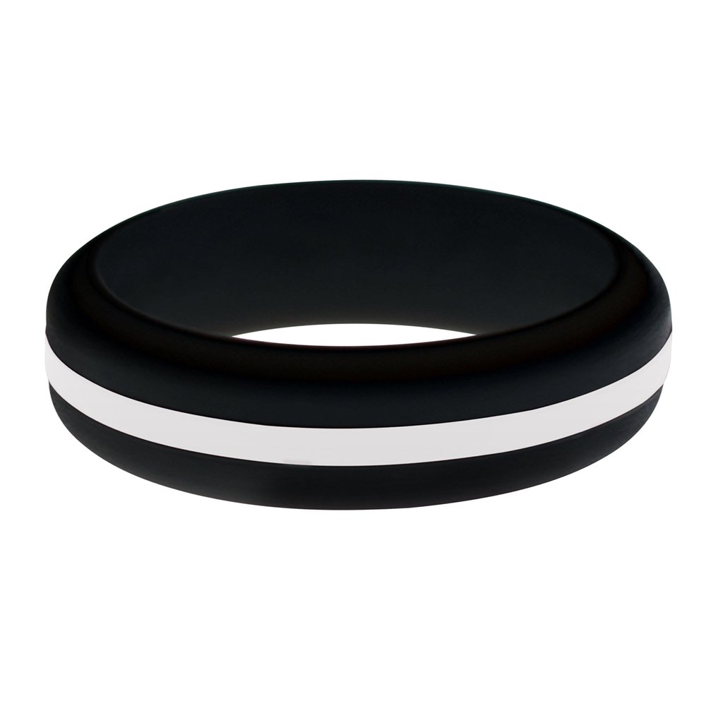 FLEX Ring - Womens Mens Black Silicone Ring - Changeable Color Bands - Many Colors - Safe, Durable, Everyday Wear Wedding Band - 1 Ring - Sizes 4-16
