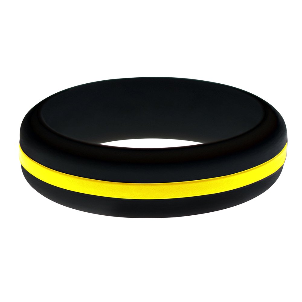 FLEX Ring - Womens Mens Black Silicone Ring - Changeable Color Bands - Many Colors - Safe, Durable, Everyday Wear Wedding Band - 1 Ring - Sizes 4-16