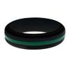 FLEX Ring - Womens Mens Black Silicone Ring - Changeable Color Bands - Many Colors - Safe, Durable, Everyday Wear Wedding Band - 1 Ring - Sizes 4-16 view 1