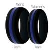FLEX Ring - Womens Mens Black Silicone Ring - Changeable Color Bands - Many Colors - Safe, Durable, Everyday Wear Wedding Band - 1 Ring - Sizes 4-16 view 2