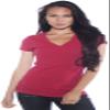 4 Pack Zenana Women's Basic V-Neck Tees Med Black, Charcoal, Burgundy, H Gray view 3