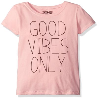 Fifth Sun Girls' Little Girls' Inspirational Graphic T-Shirt Shirt, Pink/Black, Small/6/6X