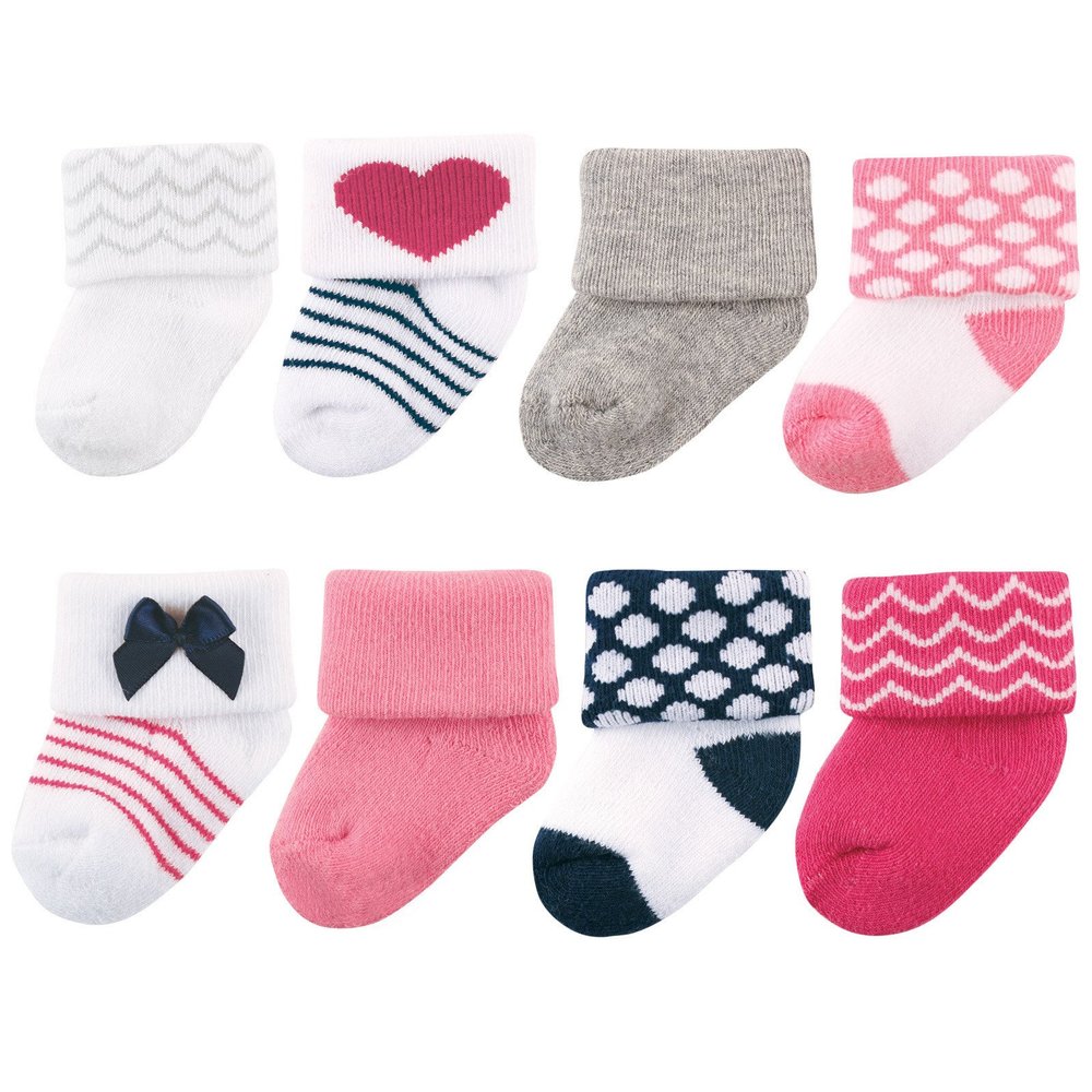 Luvable Friends baby boys Newborn and Terry Socks, Bow, 0-6 Months US
