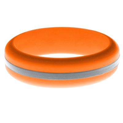 FLEX Ring - Womens Mens Orange Silicone Ring - Changeable Color Bands - Many Colors - Safe, Durable, Everyday Wear Wedding Band - 1 Ring - Sizes 4-16