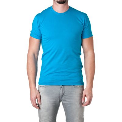 Premium Fitted Short-Sleeve Crew (3600) Turquoise, M