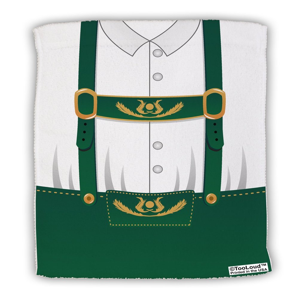 TOOLOUD Lederhosen Costume Green Micro Terry Sport Towel 11" x 18" All Over Print