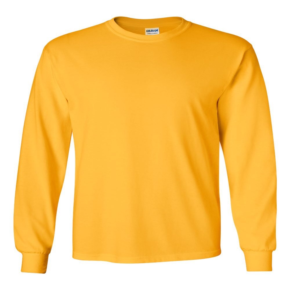 Cotton 6 oz. Long-Sleeve T-Shirt (G240) Gold, 2XL (Pack of 12)