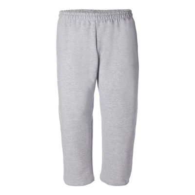 Heavy Blend 8 oz. 50/50 Open-Bottom Sweatpants (G184) Grey, S (Pack of 12)