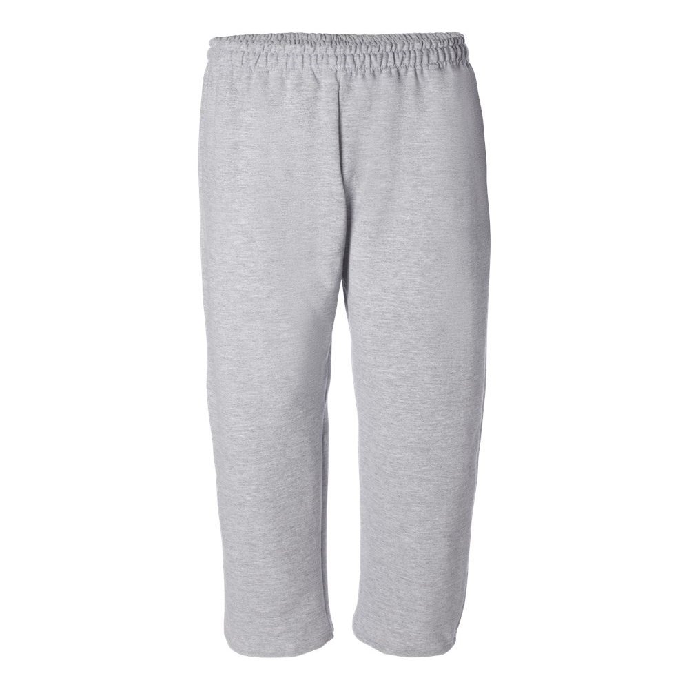 Heavy Blend 8 oz. 50/50 Open-Bottom Sweatpants (G184) Grey, S (Pack of 12)