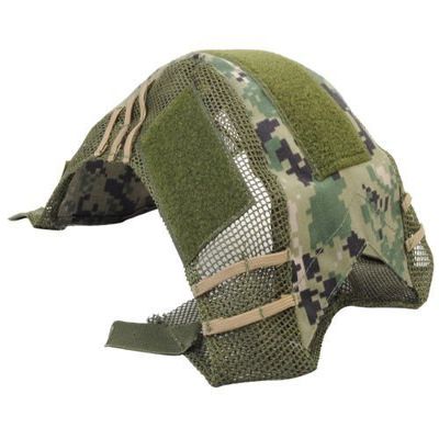 DLP Tactical Helmet Cover  Fits MICH ACH OPS-Core Fast & Similar Helmets  Ripstop Nylon with Hook and Loop Panels for Patches Chemlights Strobes NVG & ARC Rail Compatible (Digital Woodland)