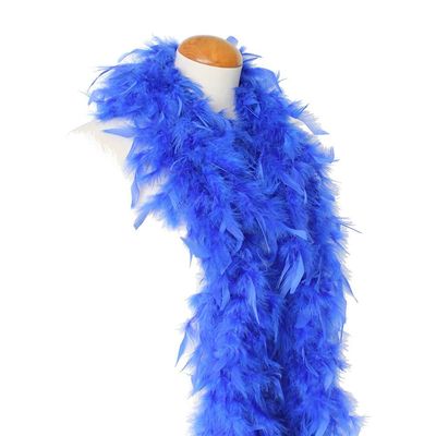 Cynthia's Feathers 45g 52" Turkey Chandelle Feather Boas, Over 40 Colors & Patterns to Pick Up (Royal Blue)