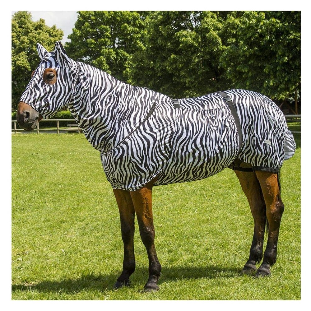 EKKIA E-TH.Sweet Itch Hood Zebra XS 400117200 400117200 Equestrian Equipment