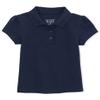 The Children's Place Baby Girls and Toddler Girls Short Sleeve Ruffle Pique Polo, Tidal, 5T view 1