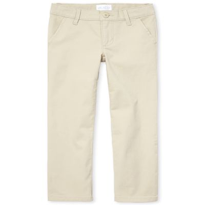 The Children's Place Girl's Bootcut Chino Pants, Bisquit, 6
