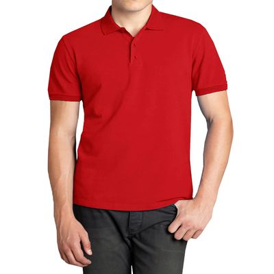 Galaxy by Harvic Mens Polo Pique Shirt Red