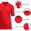 Galaxy by Harvic Mens Polo Pique Shirt Red view 4