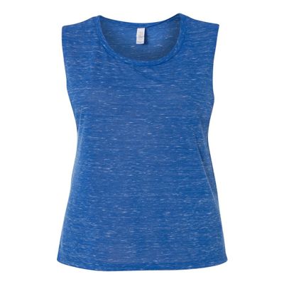 Bella Women's B8803 Flowy Scoop Muscle Tank, TRUE ROYL MARBLE, XX-Large