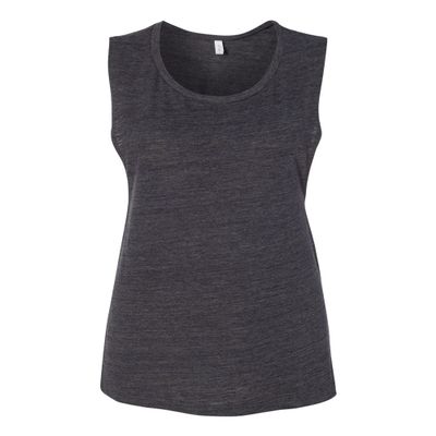 Bella Canvas Flowy Scoop Muscle Tank (B8803) Black Slub, S
