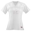 Augusta Ladies Junior Fit Replica Football Jersey, White, X-Large view 1