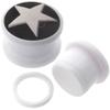 1/2 inch gauges Ear Plugs Rasta Flesh Tunnels Acrylic Double Flare Stretcher Expander MoDTanOiz view 2