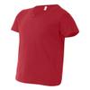 Bella Canvas Big Girl's Side Seamed Crewneck T-Shirt, Red, Large view 3
