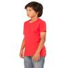 Bella Canvas Big Girl's Side Seamed Crewneck T-Shirt, Red, Large view 4
