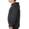 J America Adult Cosmic Poly Fleece Hood S ONYX FLECK view 2