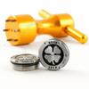19th Hole Custom Shop 2 of 30g Deluxe Tour Style Weights for Scotty Cameron Putters + Wrench, Lucky Clover, Black (Gold) view 1