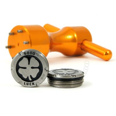 19th Hole Custom Shop 2 of 35g Deluxe Tour Style Weights for Scotty Cameron Putters + Wrench, Lucky Clover, Black (Gold)