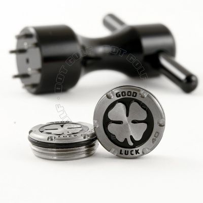 19th Hole Custom Shop 2 of 40g Deluxe Tour Style Weights for Scotty Cameron Putters + Wrench, Lucky Clover, Black (Black)