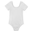 FEESHOW Girls' Team Basic Leotard Mesh/Cross Back Gymnastic Ballet Dance Leotard Tops Dancewear Costumes White Size 10 view 2