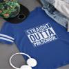 Tstars Straight Outta Preschool Graduation Funny Gift Toddler Jersey T-Shirt 4T Blue view 4