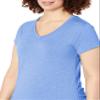 Hanes womens Sport Heathered Performance V-neck Tee Shirt, Awesome Blue Heather, Medium US view 3