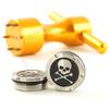 19th Hole Custom Shop 2 of 30g Deluxe Tour Style Weights for Scotty Cameron Putters + Wrench, Skull, Black (Gold) view 1