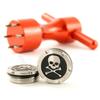 19th Hole Custom Shop 2 of 30g Deluxe Tour Style Weights for Scotty Cameron Putters + Wrench, Skull, Black (Red) view 1