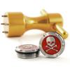 19th Hole Custom Shop 2 of 40g Deluxe Tour Style Weights for Scotty Cameron Putters + Wrench, Skull, Red (Gold) view 1
