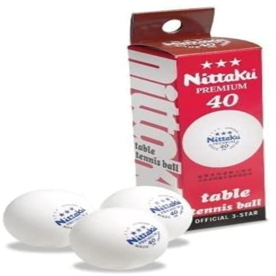 Nittaku 3-Star Premium 40+ Table Tennis Balls Plastic Ball Cell-Free