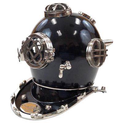 Aluminum Divers Helmet, Black Mark Five Outdoor Camping Gear