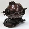 Antique Marine Diving Helmet Replica Mark Us Navy Nautical Copper Finish view 1