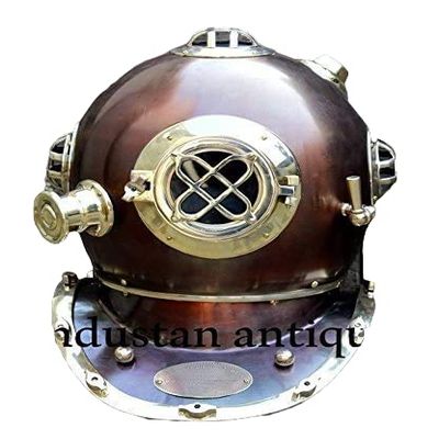 Vintage Armour Store Antique Diving Divers Helmet Solid Steel U.S Navy Mark IV Full Size 18