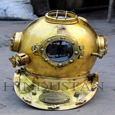 Vintage Armour Store U.S Navy Divers Helmet Solid Steel Full Size