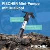 fischer Mni Aluminium with Double Action Dual Head Mini Pump Silver, 85573 view 2