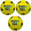 SWAX LAX Numbered Lacrosse Training Balls for Goalies, Set of 3 Practice Balls - Yellow view 1