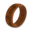BULZi Wedding Bands, Massaging Comfort Fit Premium Silicone Ring with Airflow, Men's 8mm Classic Dome Design, Breathable Flexible Work Safety Comfort (Teak Size 11) view 1