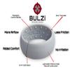 BULZi Wedding Bands, Massaging Comfort Fit Premium Silicone Ring with Airflow, Men's 8mm Classic Dome Design, Breathable Flexible Work Safety Comfort (Teak Size 11) view 2