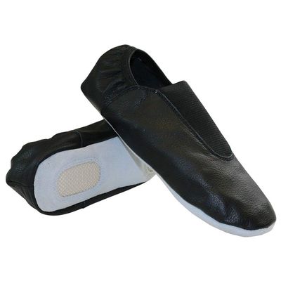 Danzcue Child Black Leather Gymnastic Shoes 12 M US